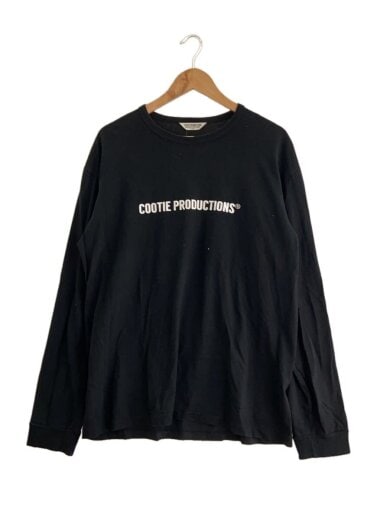 商品画像：長袖Tシャツ/L/コットン/BLK/ロゴプリント/色褪せ・プリント割れ有り// 1