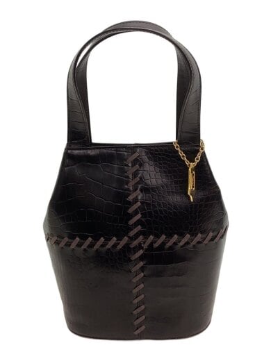 画像：YVES SAINT LAURENTYVES SAINT LAURENT/トートバッグ/レザー/BRW/無地/YS3355CJ551