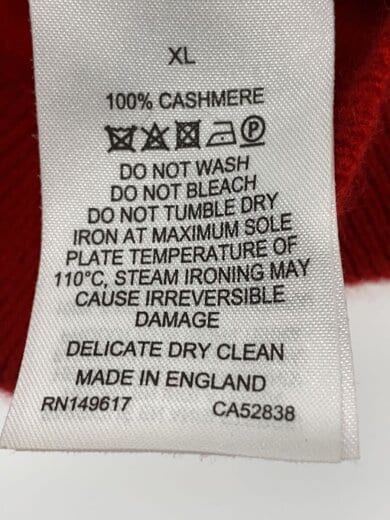 商品画像：ニット・セーター(厚手)/XL/カシミア/RED 4