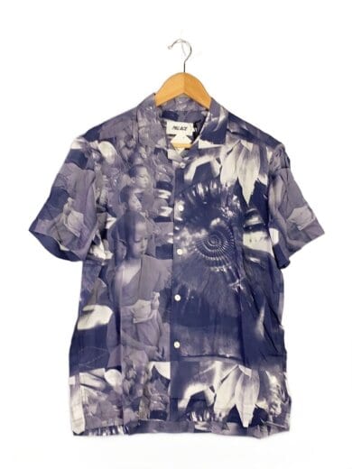 商品画像：半袖シャツ/S/レーヨン/NVY/総柄 1