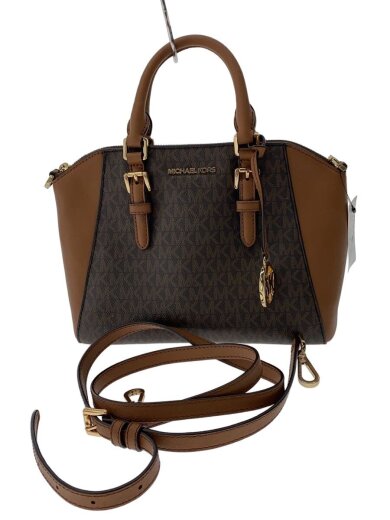 商品画像：ショルダーバッグ/レザー/BRW/総柄/DI-2001 1