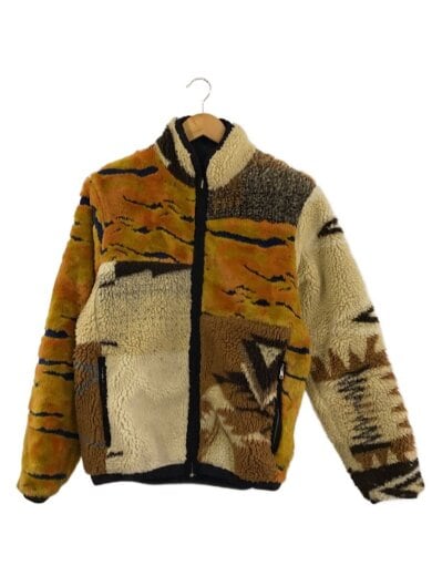 商品画像：リバーシブル パッチワーク ジャケット/M/アクリル/BRW/総柄/FSAR70005// 1