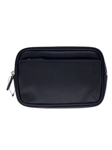 商品画像：ウエストバッグ_ブラック/レザー/BLK/無地 1