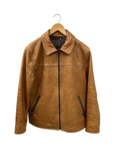 商品画像：レザージャケット・ブルゾン/S/牛革/CML/無地/f85841 1
