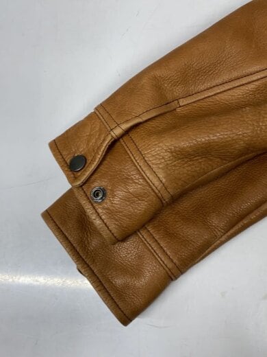 商品画像：レザージャケット・ブルゾン/S/牛革/CML/無地/f85841 5