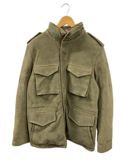 商品画像：ダウンジャケット/2/羊革/KHK/無地/203-5020 1