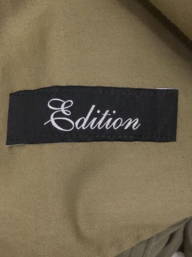 画像：Editionカーゴパンツ/S/コットン/KHK/無地/51-04-24-04003/COTTON BACK SATIN MI4