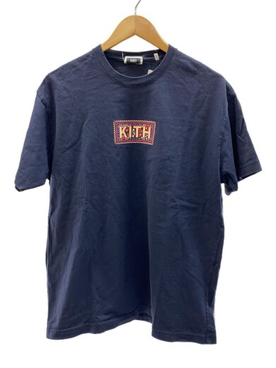 画像：KITHNeedlepoint Classic Logo Tee/Tシャツ/M/コットン/NVY/無地1