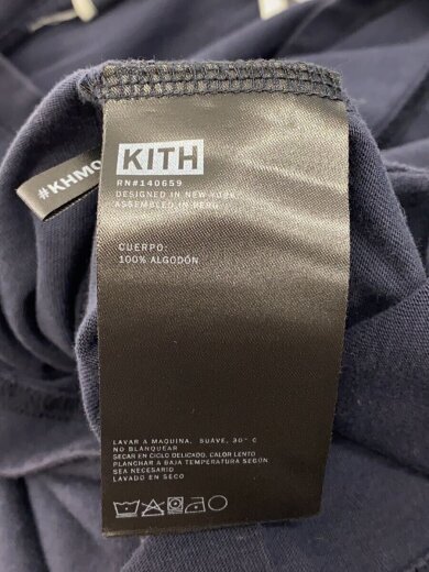 画像：KITHNeedlepoint Classic Logo Tee/Tシャツ/M/コットン/NVY/無地4