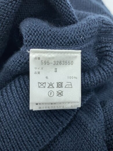 商品画像：23AW/DRY DENSE WOOL/ニット・セーター(厚手)/2/ウール/NVY/無地/595-32635 4