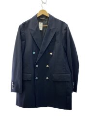 TW TWILL DOUBLE BREASTED BLAZER/L/ウール/NVY/無地/8322-112-0071