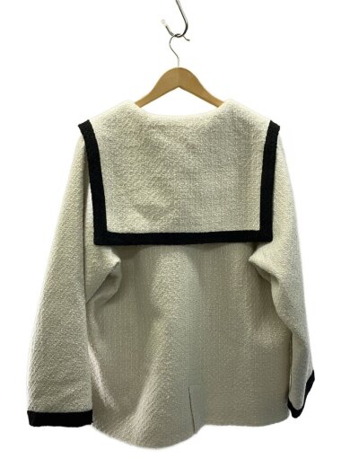 商品画像：セーラーツイードジャケット/FREE/ポリエステル/WHT/無地/22JL-JK01 2