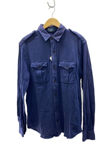 商品画像：ミリタリーシャツ/長袖シャツ/L/コットン/NVY 1