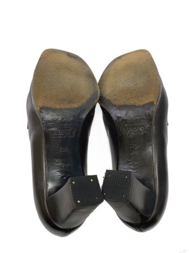 商品画像：ヒールローファー/23.5cm/BRW/レザー 4