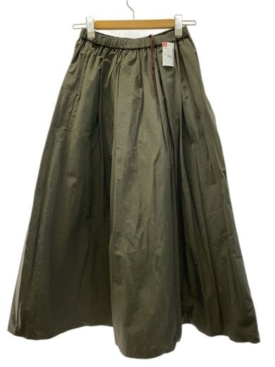 商品画像：タッサークロスタックギャザースカート/36/ナイロン/GRN/23-060-200-8120-3-0 1