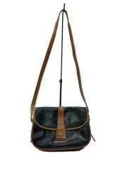 オールド/フラップショルダーバッグ/レザー/BLK