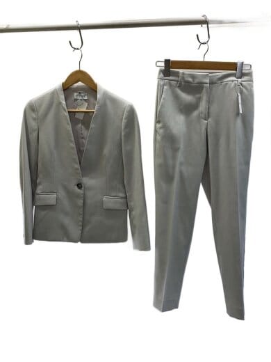 商品画像：ポリレーヨンストレッチ/セットアップ/M/ポリエステル/GRY/無地 1