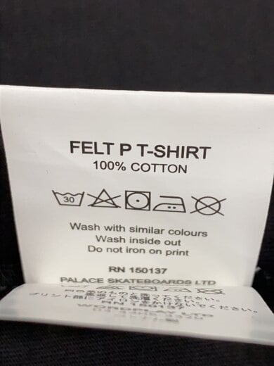 商品画像：FELT P T-SHIRT/Tシャツ/M/コットン/BLK/無地// 5