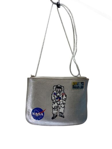 商品画像：BEAMS Planets 別注NASA/サコッシュ/coxcomb/ショルダーバッグ/レザー/SLV 1