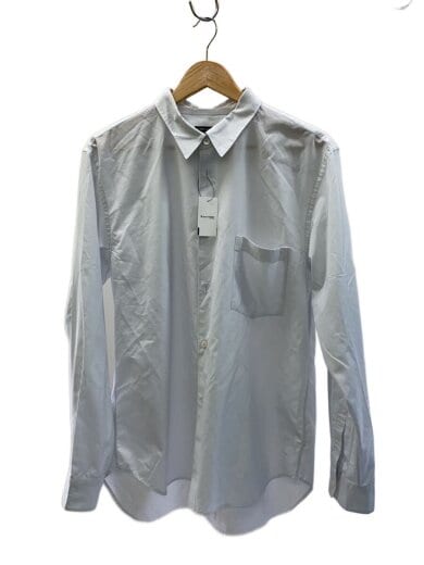 商品画像：エステル縮絨シャツ/AD2024/長袖シャツ/M/ポリエステル/BLU/無地/PZ-B004// 1