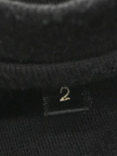 画像：COMOLIコットンシルク 長袖クルー/長袖Tシャツ/2/コットン/ブラック/W03-050084