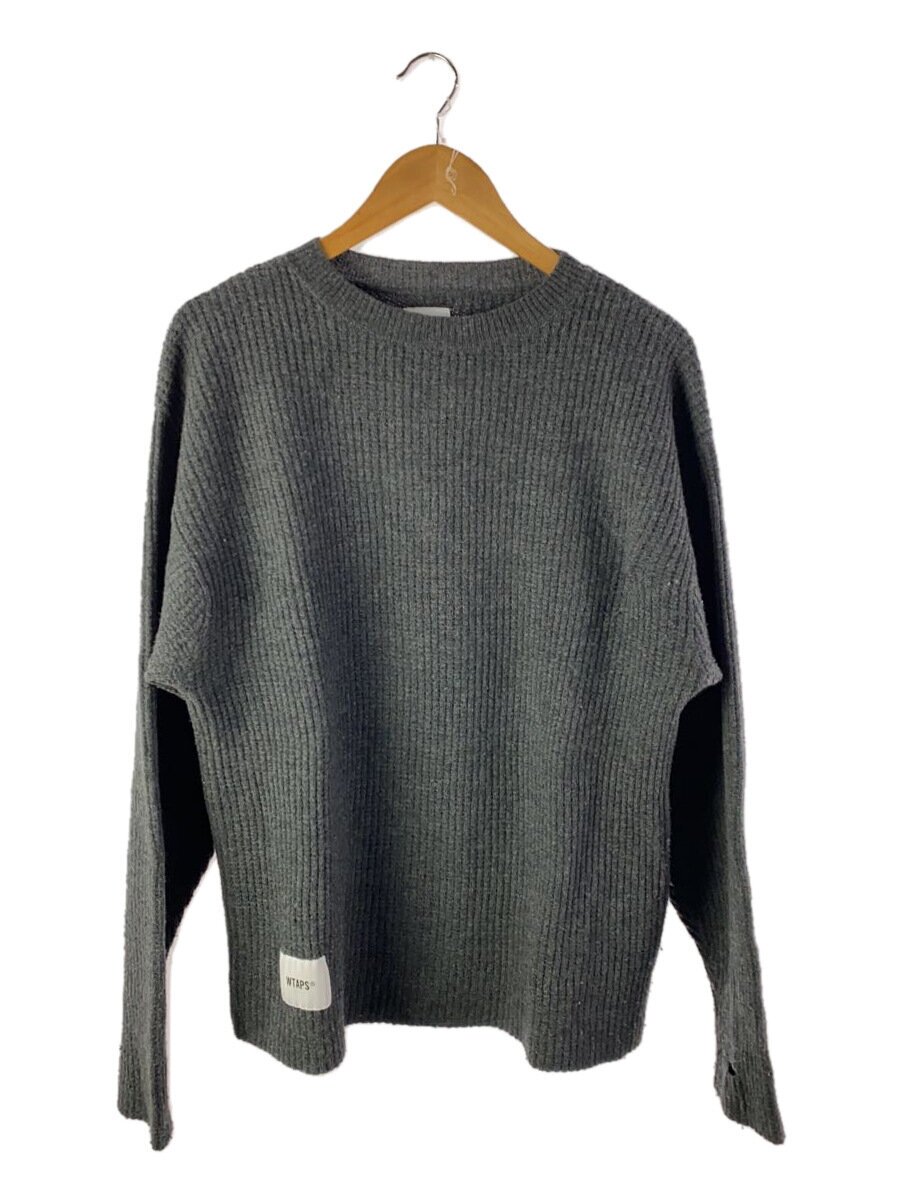 WTAPS / ニット・セーター(厚手)/2/ウール/GRY/202MADT-KNM02
