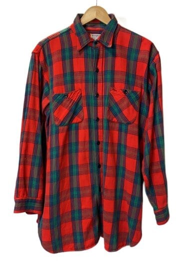 商品画像：ネルシャツ/L/コットン/RED/チェック 1