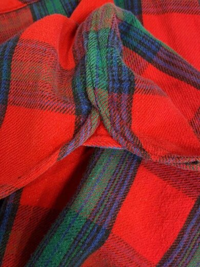 商品画像：ネルシャツ/L/コットン/RED/チェック 4