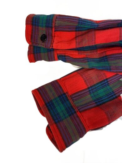 商品画像：ネルシャツ/L/コットン/RED/チェック 6