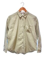 25SS/スタンドシャツ/FREE/コットン/BLU/ストライプ/50-01-BL-008-25-1