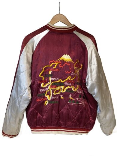 商品画像：50s/鷹/龍/富士/日本地図/TTSバタフライ/スカジャン/--/--/BLU 7