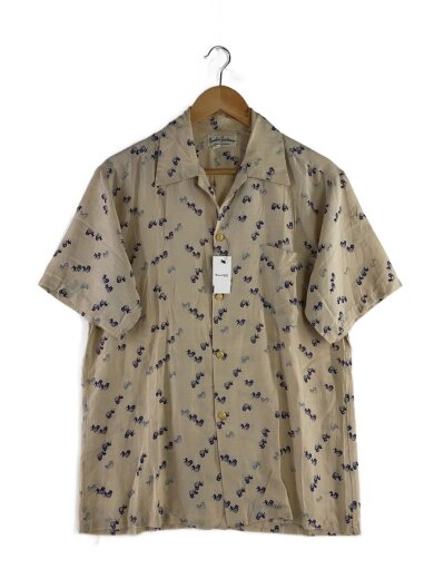 商品画像：50s/人力車柄/Paradise Sportswear/半袖シャツ/--/シルク/BEG/総柄// 1