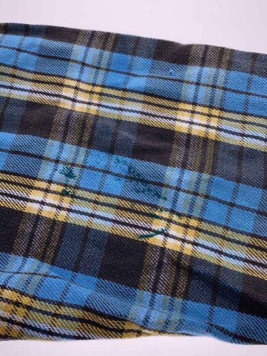 商品画像：60s/フランネルシャツ/マチ付き/長袖シャツ/XL/コットン/BLU/チェック 5