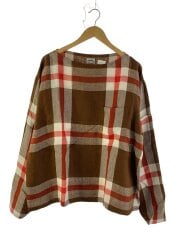 長袖Tシャツ/3/コットン/BRW/チェック/21S21