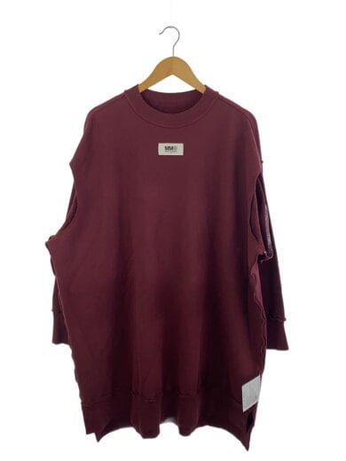 商品画像：MM6 LOGO PRINT SWEATSHIRT DRESS/M/コットン/BRD/無地/S62CT0160 1