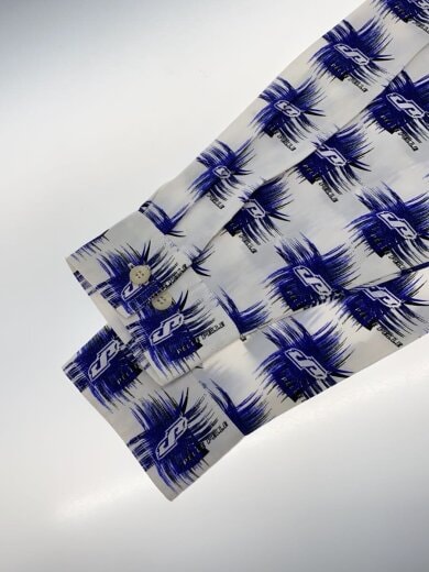 商品画像：長袖シャツ/XL/ポリエステル/WHT/総柄 4