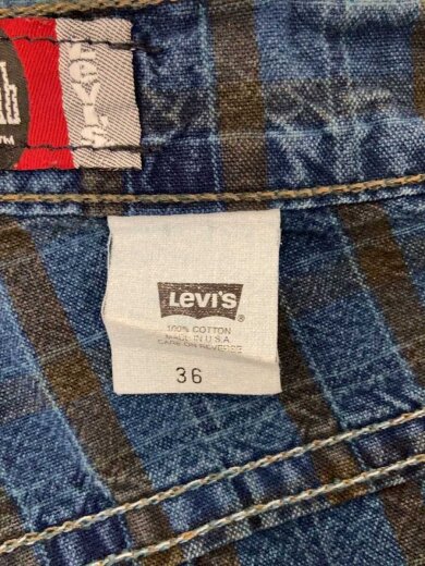 商品画像：ショートパンツ/36/デニム/NVY/チェック/33662-9016// 5