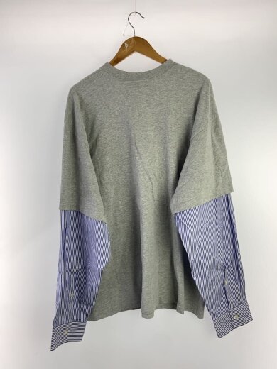 商品画像：22SS/SLIME PATCHED SLEEVE SHIRT/S/コットン/GRY/プリント/NJ37 671401 2