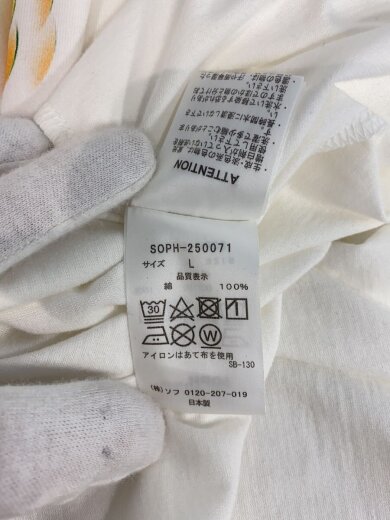 商品画像：長袖Tシャツ/L/コットン/WHT/プリント/SOPH-250071 5