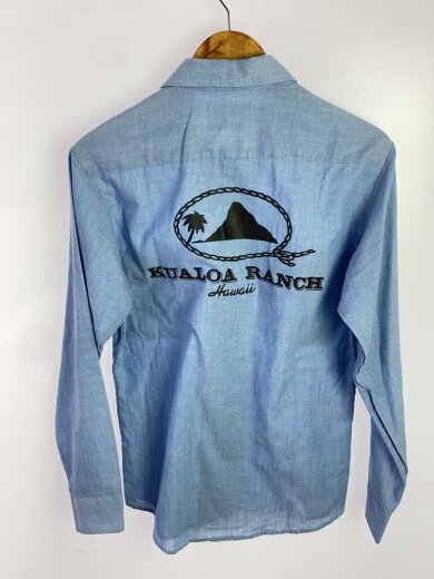 商品画像：長袖シャツ/S/ポリエステル/BLU/無地 2