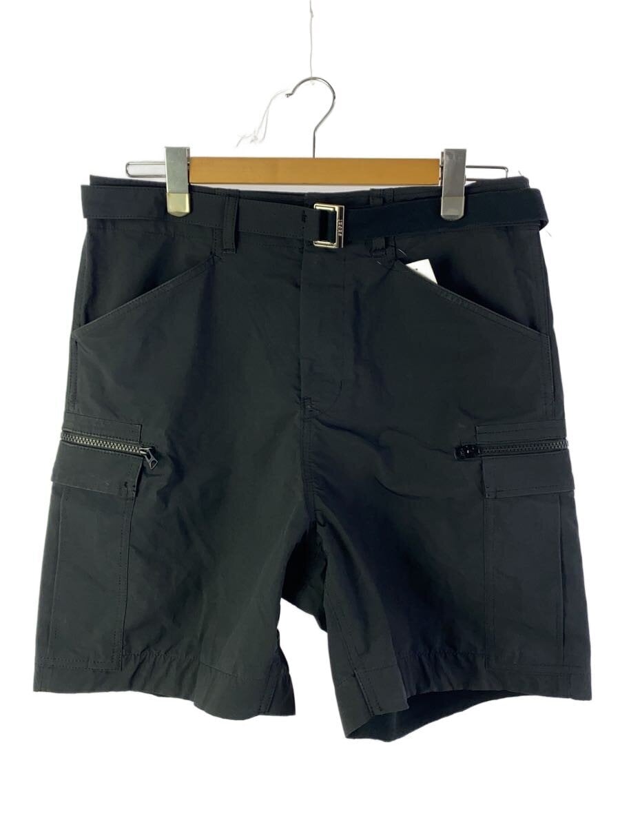 sacai / ショートパンツ/3/ポリエステル/BLK/無地/24-03361M