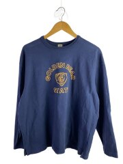 長袖Tシャツ/L/コットン/NVY/無地/BR-22402