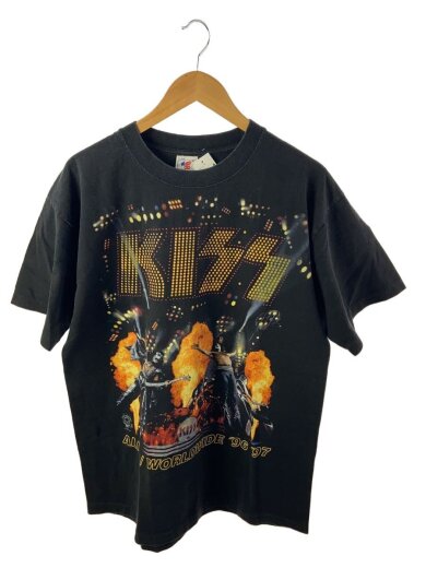 商品画像：90s/KISS/T-AMERICA/USA製/Tシャツ/XL/コットン/BLK/プリント 1