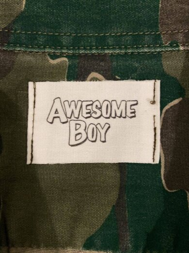 商品画像：ネルシャツドッキングジャケット/FREE/コットン/GRN/カモフラ 3