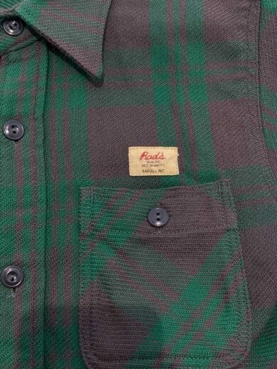 商品画像：ネルシャツ/S/コットン/GRN/チェック/RAD-12AW-SH016 6