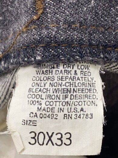 商品画像：80s～/USA製/ユニオンチケット/ストレートパンツ/30/コットン/BLK/291-0001 5