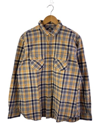 商品画像：長袖シャツ/L/コットン/YLW/チェック 1