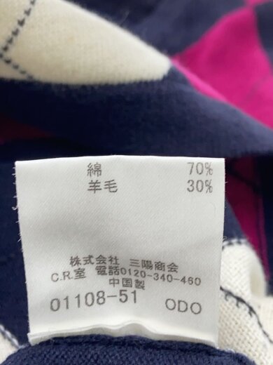 商品画像：ニット・セーター(薄手)/2/コットン/NVY/総柄/BMT48-703-28 5