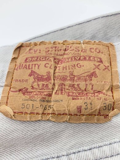 商品画像：80s/USA製/ストレートパンツ/W31L30/コットン/GRY/無地/501-0657 4