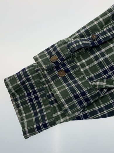 商品画像：長袖シャツ/XL/コットン/GRN/チェック 4